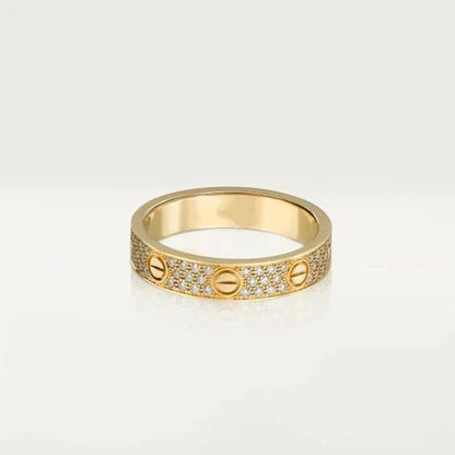 [AURORA]LOVE RING 3.6MM DIAMOND PAVED
